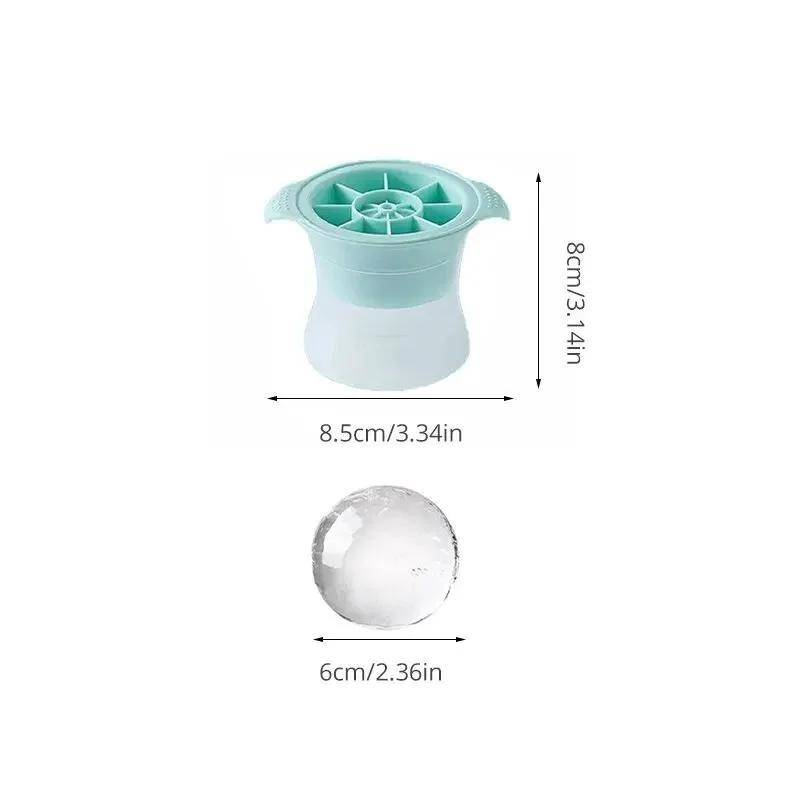 

1 шт. силиконовый шар, круглая форма для льда, решетка, ведра для жидкости, бытовые кухонные принадлежности для круглого виски, кубика льда, шлифовальный инструмент зелёный