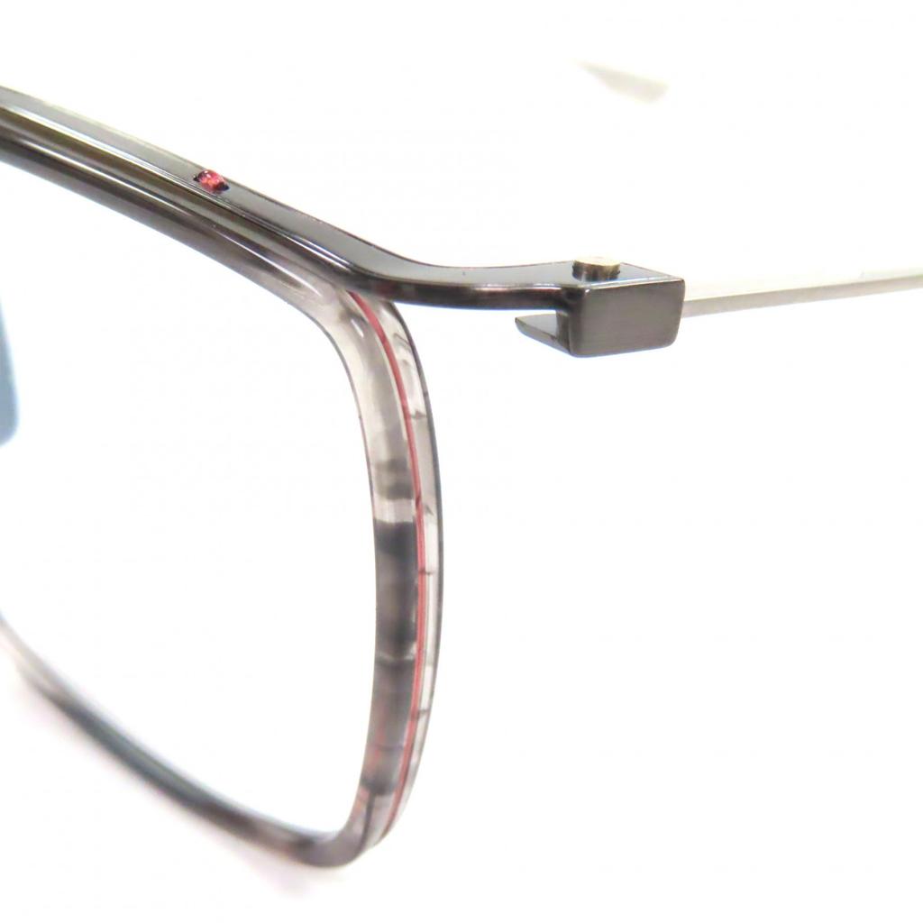 Makellose DITA Brille SCHEMA-ONE Marmor Quadratisch Wellington Klar Grau Herren DTX106 Gebraucht