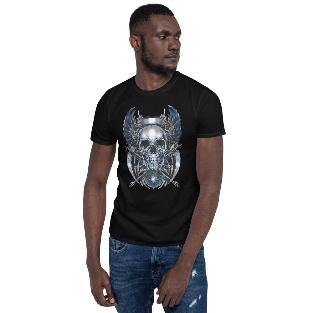 skull & wings awesome abstract graphic design Short-Sleeve Unisex T-Shirt 4XL