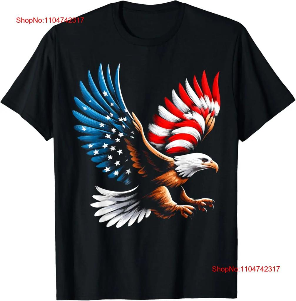 Bald Eagle Patriotic American Flag 4th Of July T Shirt Vintage Washed Comfortable Slightly Fashion Casual Designer Clothes