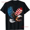 Bald Eagle Patriotic American Flag 4th Of July T Shirt Vintage Washed Comfortable Slightly Fashion Casual Designer Clothes