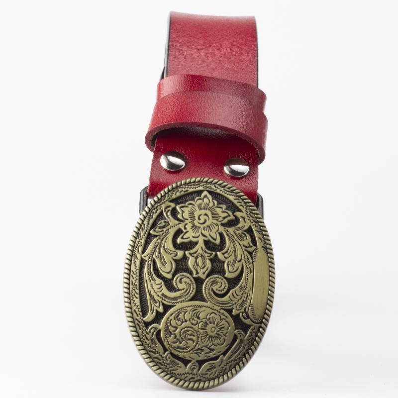 Fashion Women Belt Arabesque Pattern Genuine Cowskin Leather Belts Retro Palace Vine Floral Design Jeans Belt For Lady Gift