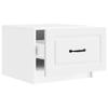 White Coffee Table with Drawers 49 x 50 x 37 cm Engineered Wood