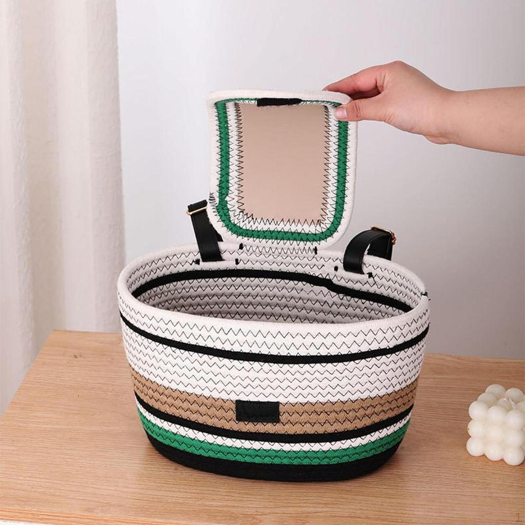 Bike Basket Adjustable Carrier Unique Decoration Front Handlebar Bicycle for