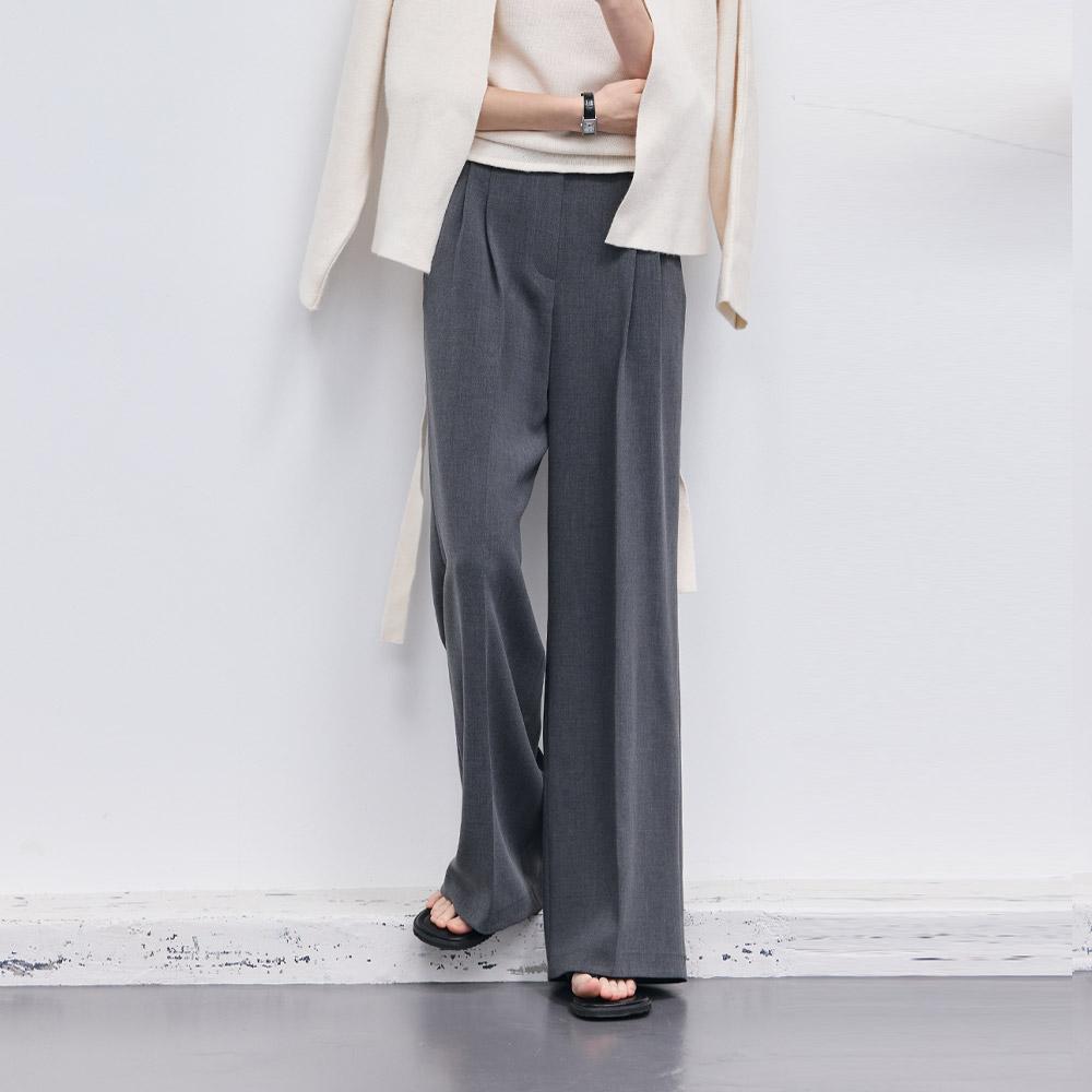 Hiikeu Semi Wide Slacks_Deep Gray