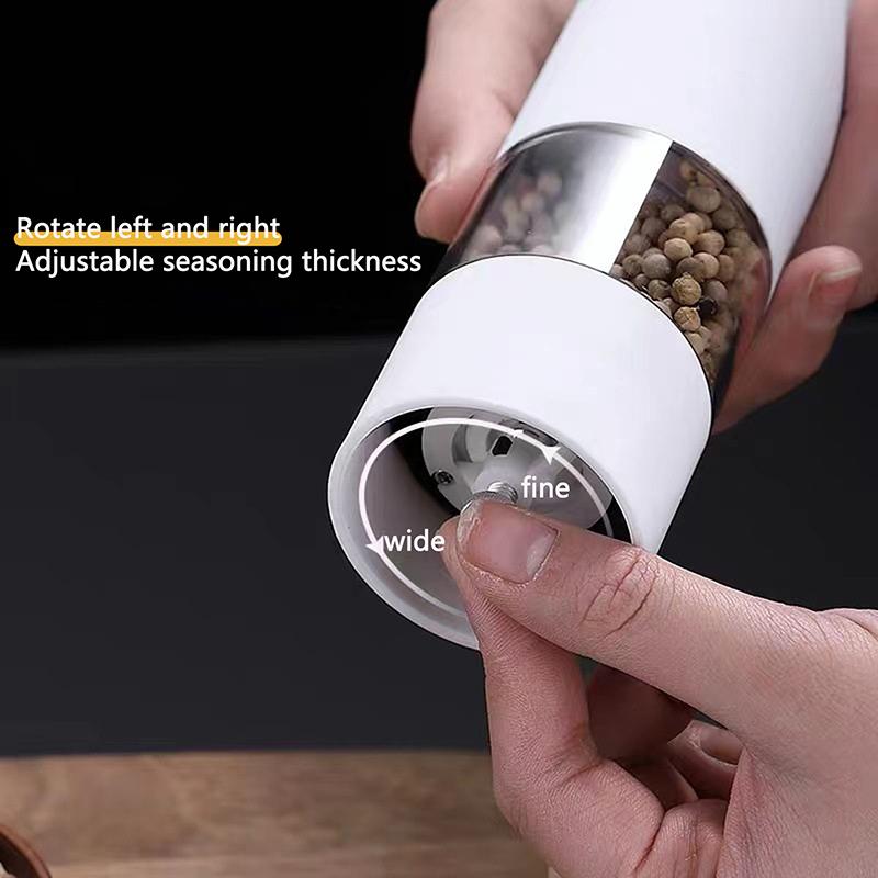 1Pcs Electric Automatic Mill Pepper And Salt Grinder With Led Light Adjustable Coarseness Spice Grinder Kitchen Cooking Tool