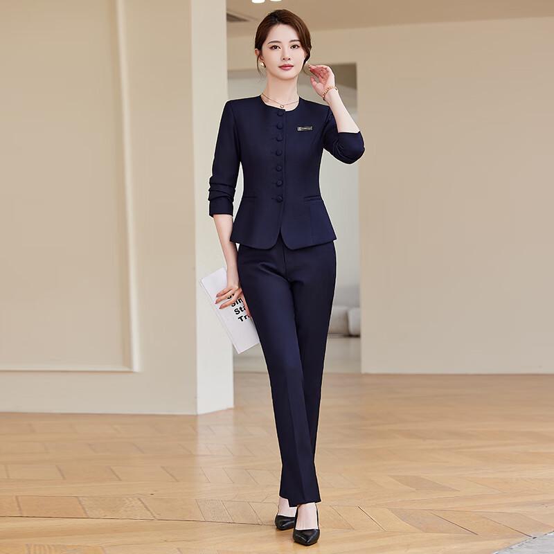 

Women s Round Neck Professional Business Suit Set XXXL