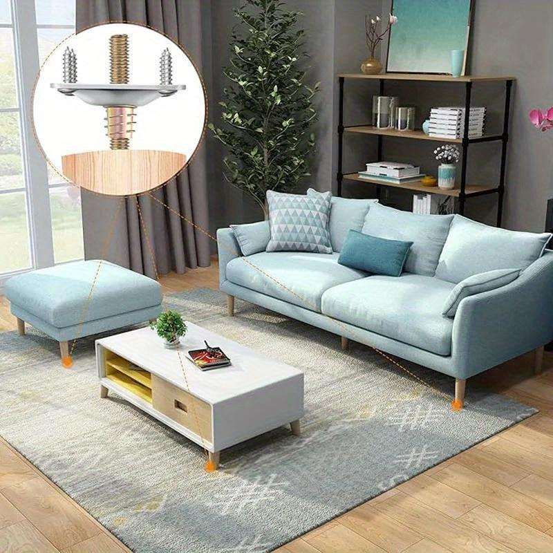 4 Stück Tischbein-Montagewinkel 12 Grad Schräge Befestigung Möbelteile Holzzubehör Heimwerkerbedarf für Tisch Sofafüße