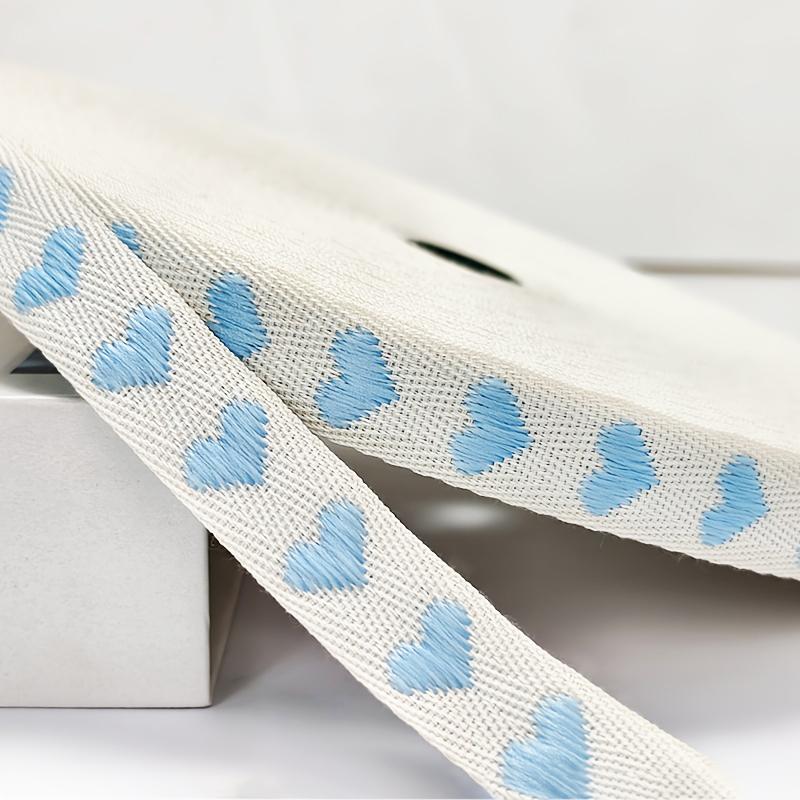 5 Yards/Roll Christmas Ribbon Wedding DIY Craft Ribbon Christmas Decorations Love Jacquard Embroidery Ribbon Handmade 16mm