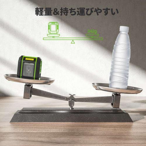 Huepar FC011G Green Laser Level, 2-Line and Cross Line Laser with Automatic Correction, Tilt Mode, High Brightness, Easy Operation, IP54, and Type-C R