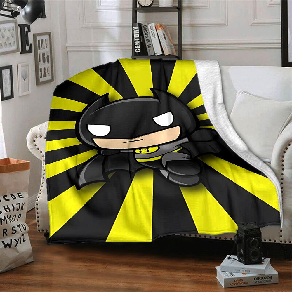1pc Batman, Superhero Blanket Lightweight Flannel Throw For Sofa, Bed, Travel, Livingroom, Office, Couch, Chair, And Bed