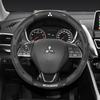 cxbkdv1 Car Carbon Fiber Leather Steering Wheel Cover For Mitsubishi RALLIART ASX Colt Eclipse Galant LANCER EX OUTLANDER Pajero Triton