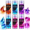 Glow in The Dark Resin Pigment Powder, 6 Bottles Ultra Fine Luminous Powder for Epoxy Resin Casting & Handmade Crafts