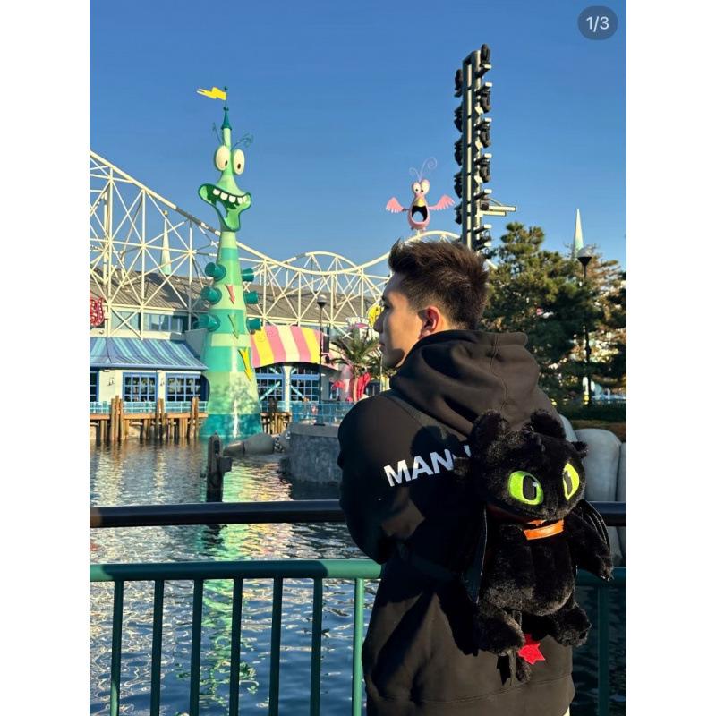 Cute and Funny Toothless Plush Backpack - Japanese Anime Style for Commuting