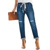 Women's Loose And Casual Trend Ripped Casual Fashion Straight Leg Jeans