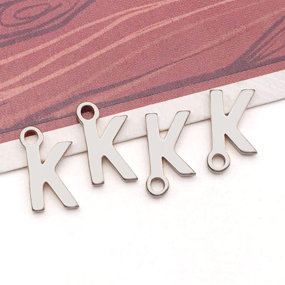 Stainless Steel 26 English Letter Pendant Charm for DIY Bracelets and Necklaces
