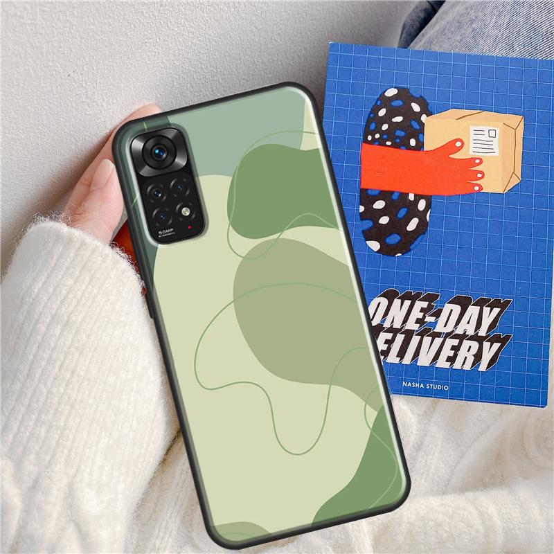 

green aesthetic Case For Redmi Note 11 Pro Cover For Redmi Note 10 Pro 8 9 10S 11S 9A 9C K50 K40 Gaming Redmi K40 Gaming