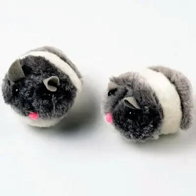 

Plush Hamster Interactive Toys Simulation Pet Kitten Safety Plush Mouse Mechanical Mouse Toy Will Turn And Run Away Wholesale сірий