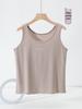 Plus Size Women's Korean Style Cotton Camisole Tank Top - Sleeveless Solid Color for Spring/Summer