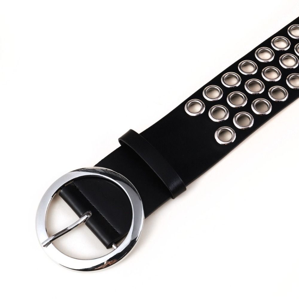 Metal Buckle PU Leather Belt Korean Style Y2K Girl Waistband Simple Wide Waistband  Outdoor