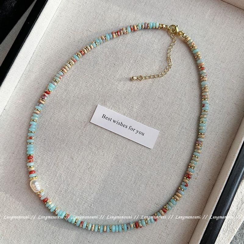 

Ожерелье из дофаминовых бусин для женщин, цветная доступная роскошь, новинка 2024 года, темпераментная цепочка на ключицу с бусинами, дикое украшение для шеи Dopamine Beaded Necklace