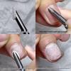 Russian Style Nail Pusher: Double-Ended Steel Tool for Cuticle Care with Round & Slanted Heads, Safe for Natural Nails.