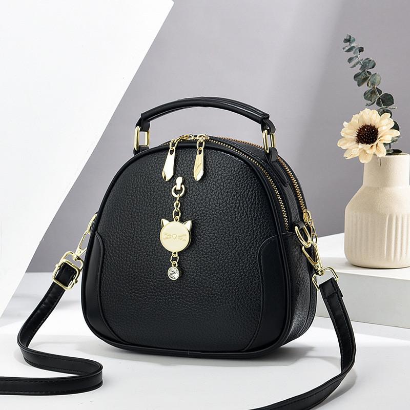 Trendy Korean Style Shell Bag For Women Stylish Cat Print Crossbody Purse