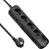 Multiprise - Jsver - 4 Prises - 3 Ports USB - Interrupteurs Individuels - Parafoudre