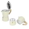 Aluminium Octagonal Coffee Pot Kettle Coffee Maker Moka Pot for Home Coffee Shop Faint Yellow
