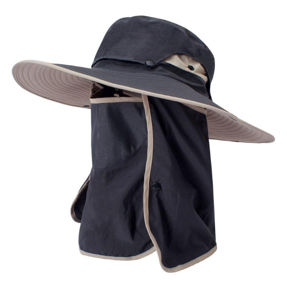 Breathable Beach Cap Face Neck Protection Sunscreen Hat New Bucket Hat  Women