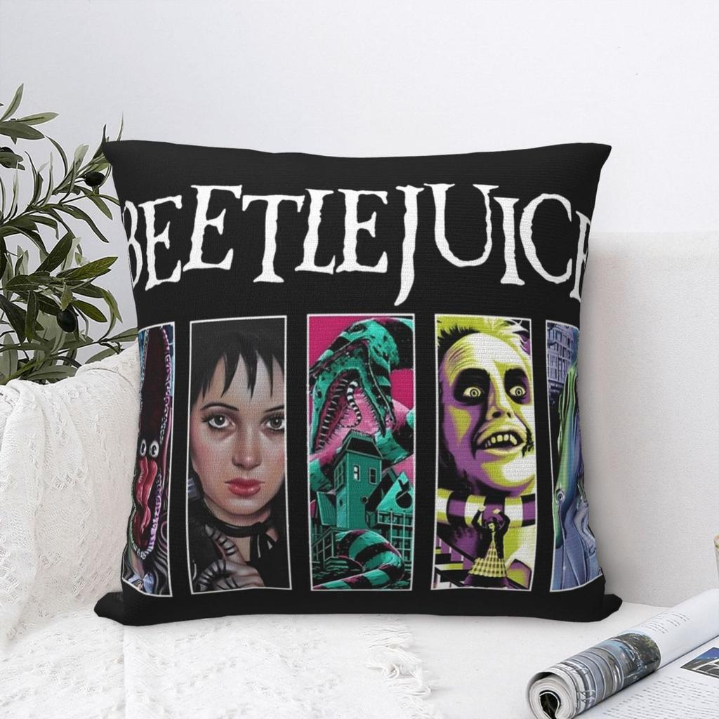 Retro B-Beetlejuice Horrorfilm Filmkissenbezüge Druck Kissenbezug Dekorationen Party Kissenbezug Bezug Stuhl Mehrere Größen