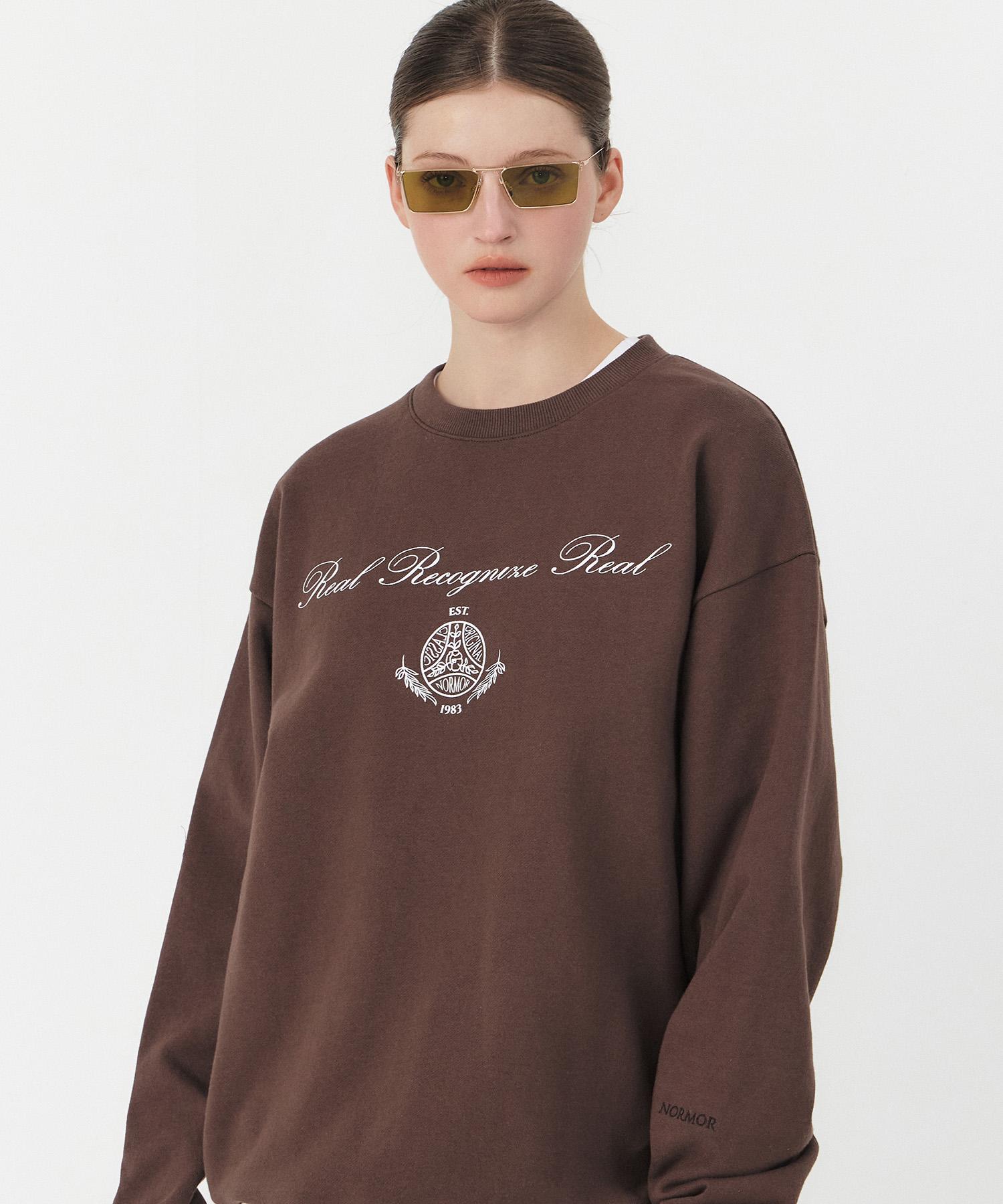 Свитшот Nomer Real Recognize Real Коричневый Brown/M