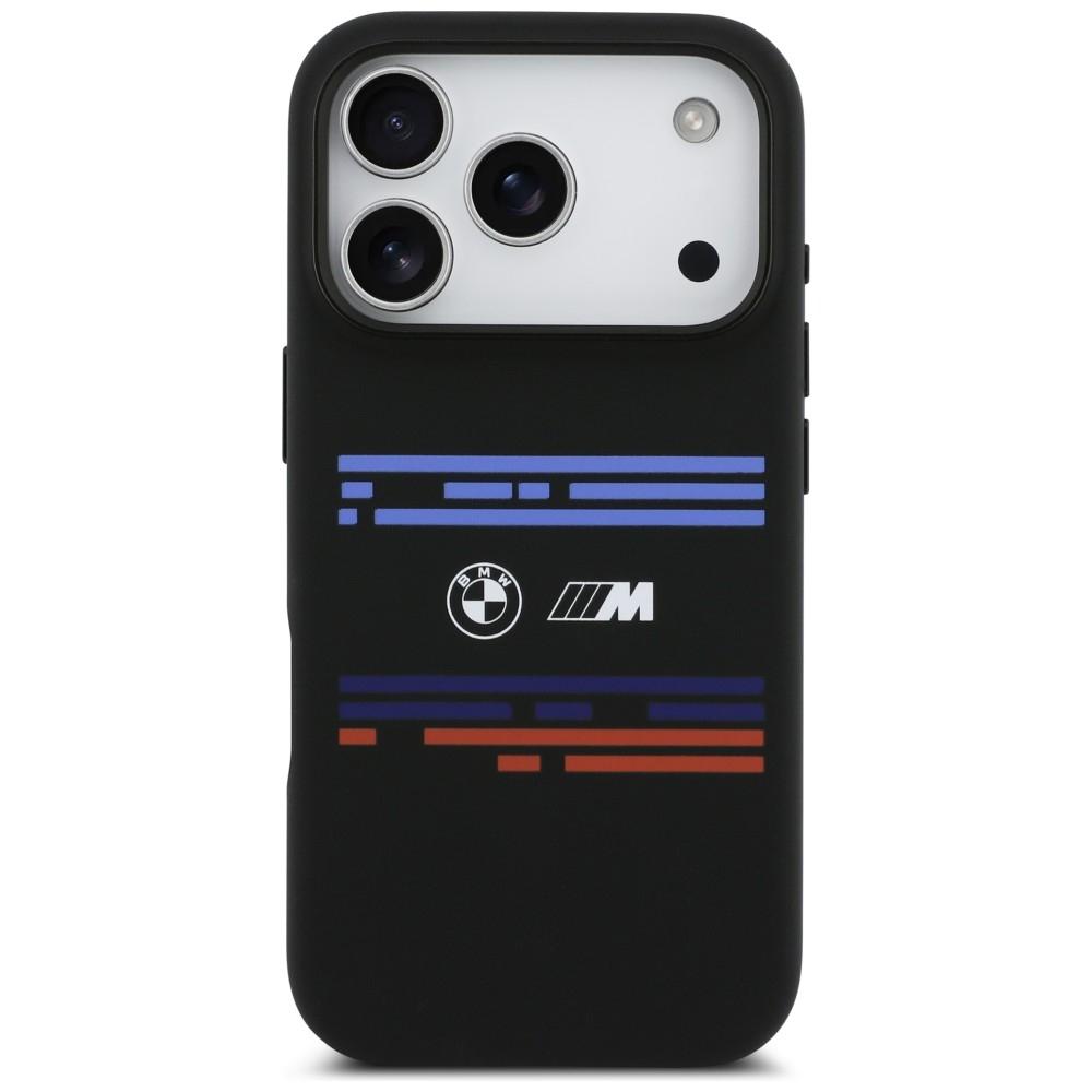 BMW M Silikon Horizontale Linie MagSafe Hülle für iPhone 17 Pro Schwarz