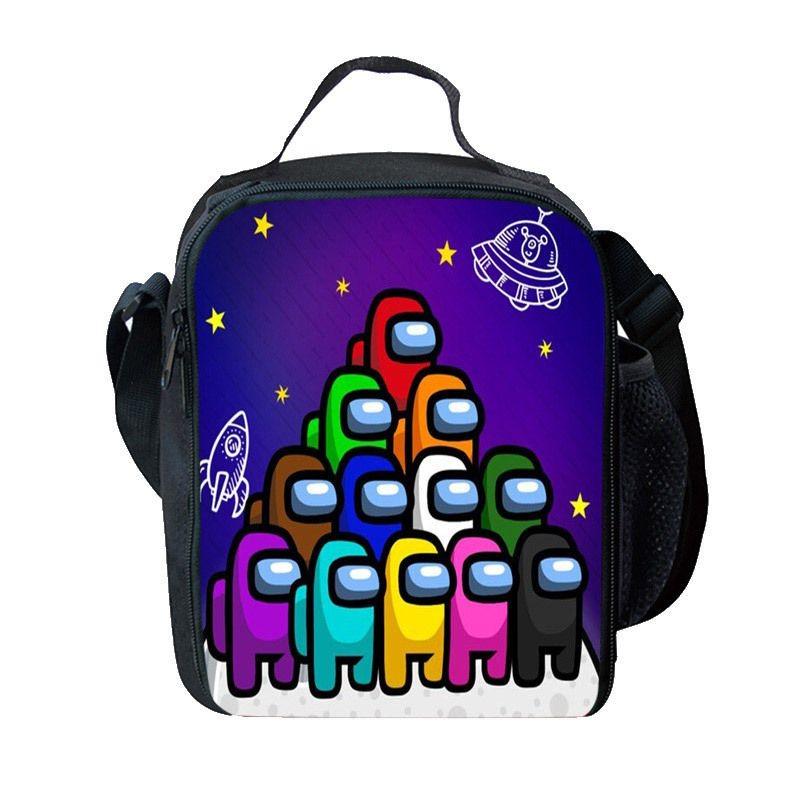 Stilvolles und lustiges dreiteiliges Rucksack-Set für Kinder mit geometrischen Mustern