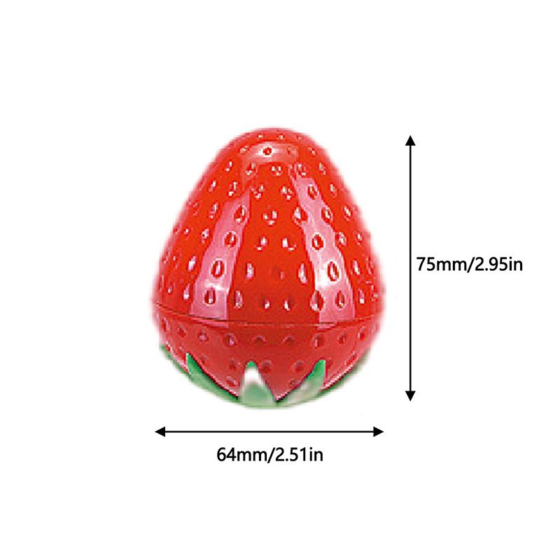 1/3 Stück Erdbeerform Wiederverwendbare Leere Plastikflasche Tiegel Probenflasche Gesichtscreme Handcreme Aufbewahrungstopf Lippenpeeling-Behälter