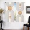 2pcs Boho Geometric Moon Phase Pattern Curtains, Designed for Light Blocking, Premium Material, Suitable for Living Room, Bedroo