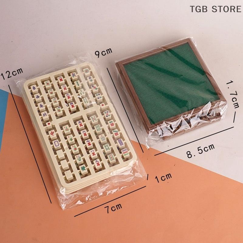 1Set 1:12 Dollhouse Miniature Mahjong Table And Chair Model Furniture Home Model Decor Toy Doll House Accessories