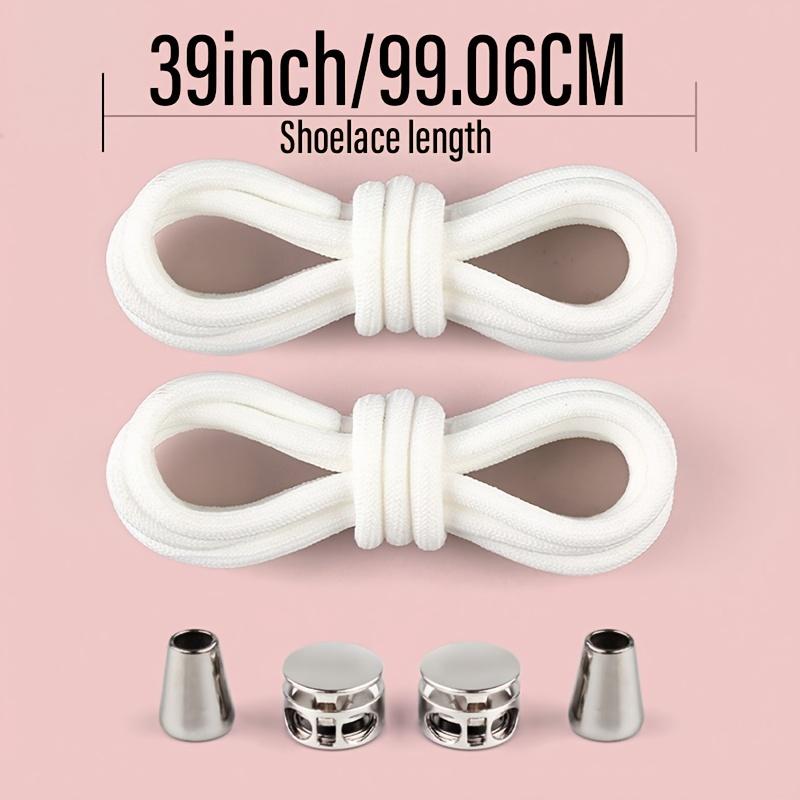 1 Pair of Durable Metal Round Elastic No-Tie Shoelaces, High Elasticity for Easy Wear & Removal, Adjustable Fit for Boots, Shoe Accessories