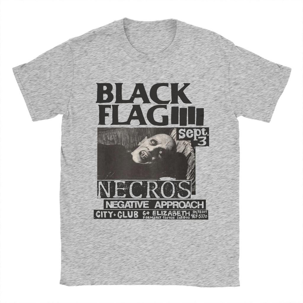 Funny Necros Black Flag T Shirt Men Cotton Short Sleeve Round Neck Summer Tops