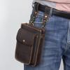 Męska Torba Listonoszka na Ramię ze Skóry Bydlęcej Vintage Handmade z Pętelką na Pasek na Telefony Komórkowe