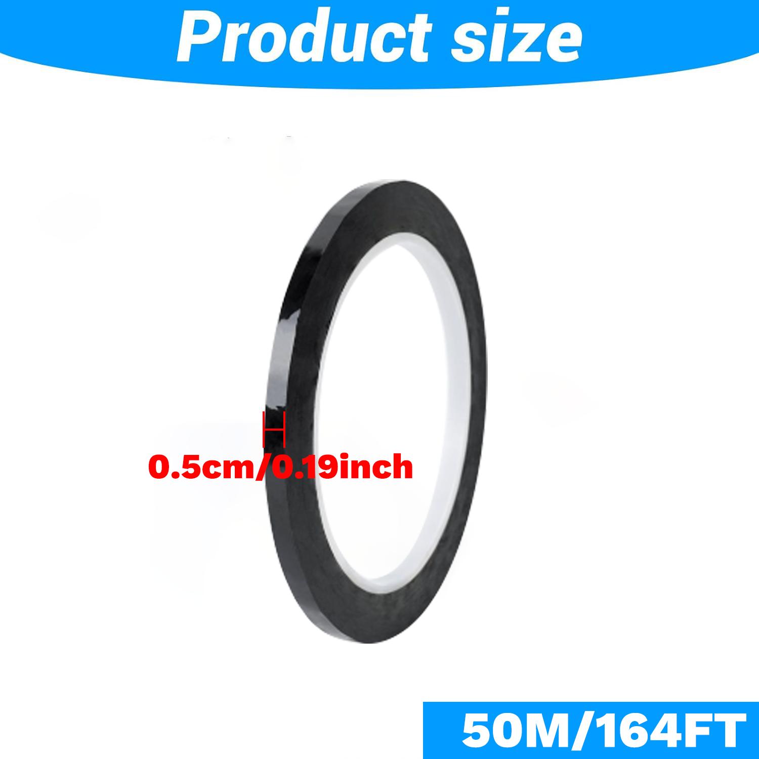 

Black Insulation Flame Retardant Matt Blackout High Temperature Resistant Tape PI Film Polyimide Film Line Wrapping 50m