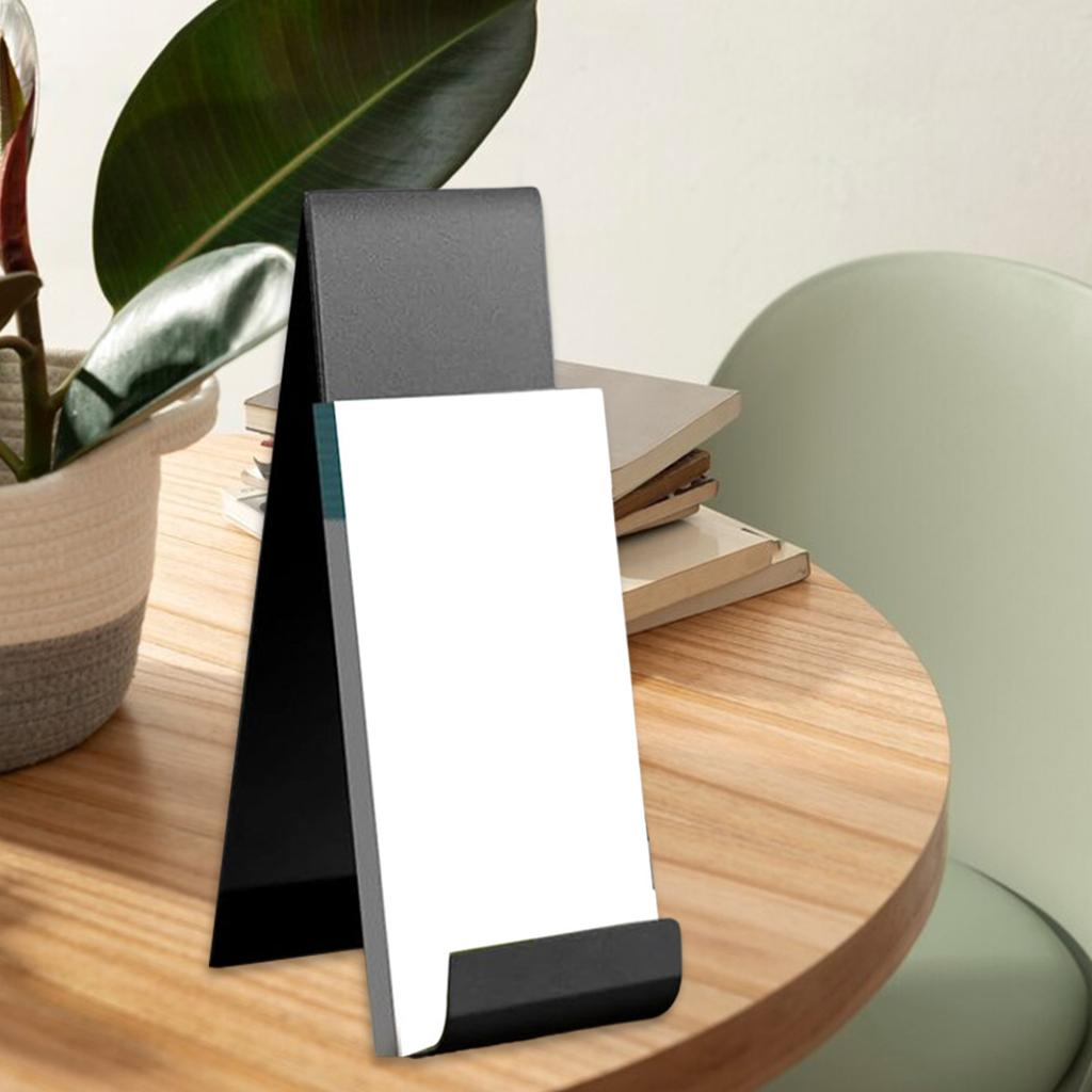 Set of 4 Black Metal Flyers Holder Stand Vertical Countertop Organizers Accessory for Booklets Magazines and Menus