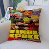 F-Final Space Cartoon Pillow Covers Cartoon Sofa Decorative Home Double-sided Printing Short Plush Cute Cushion Cover