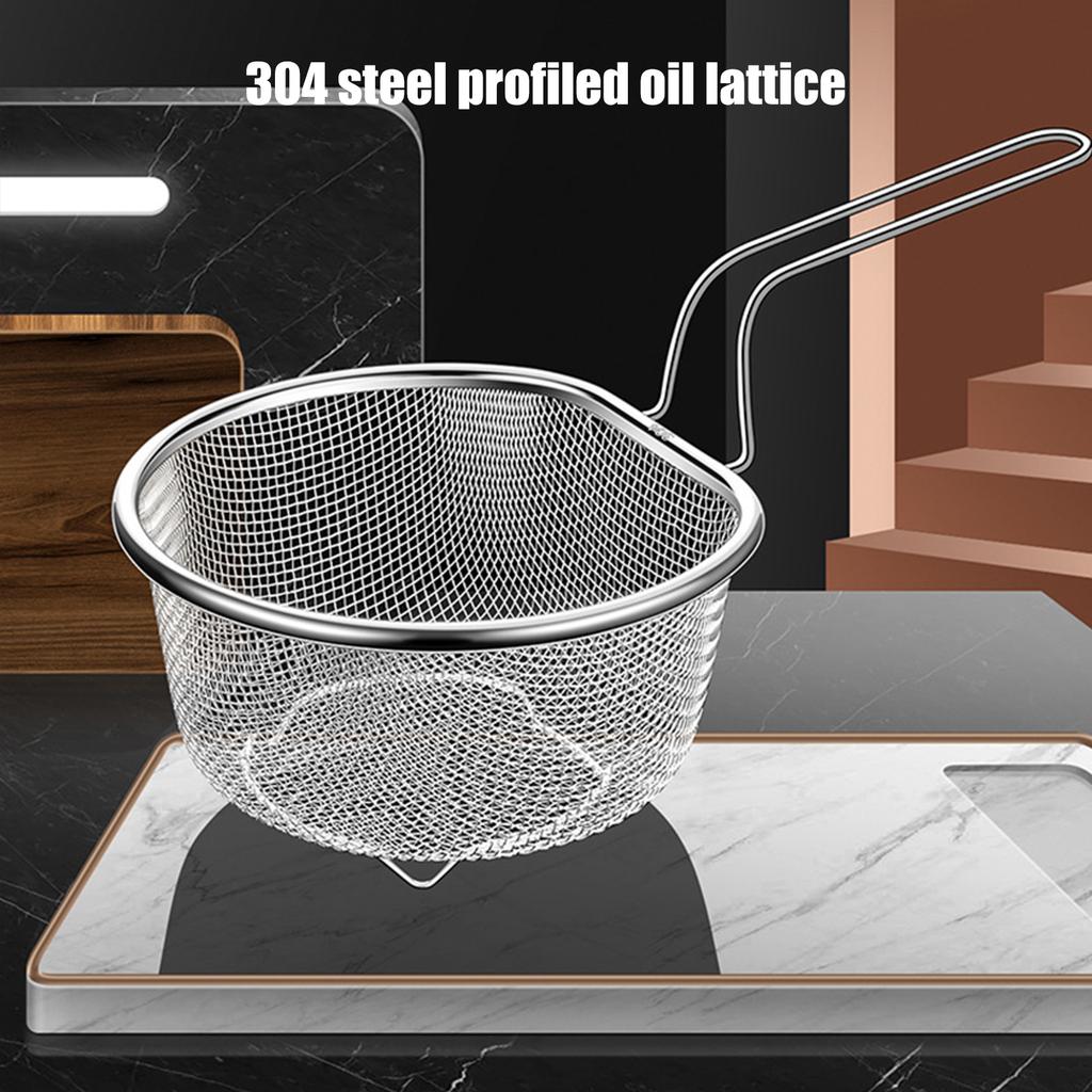 Frying Basket 304Stainless Steel Colander Efficient Strainer for Effective Filtering and Draining of Various Ingredient