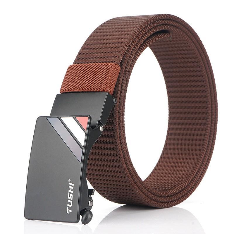 Nylon Belt Men's Canvas Young Students Korean Automatic Buckle