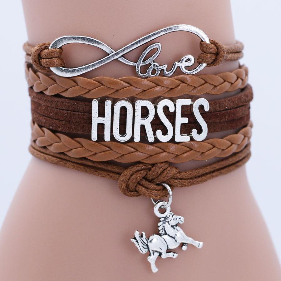 

Wish Horse Alloy Horse Pendant Handmade Bracelet Trendy European And American Style Perfect Gift For Anniversary Celebrations StyleD