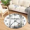 Clock Print Round Carpet Soft Circle Area Rug Non-Slip Living Room Coffee Table Sofa Floor Mat Bedroom Hanging Basket Chair Mats