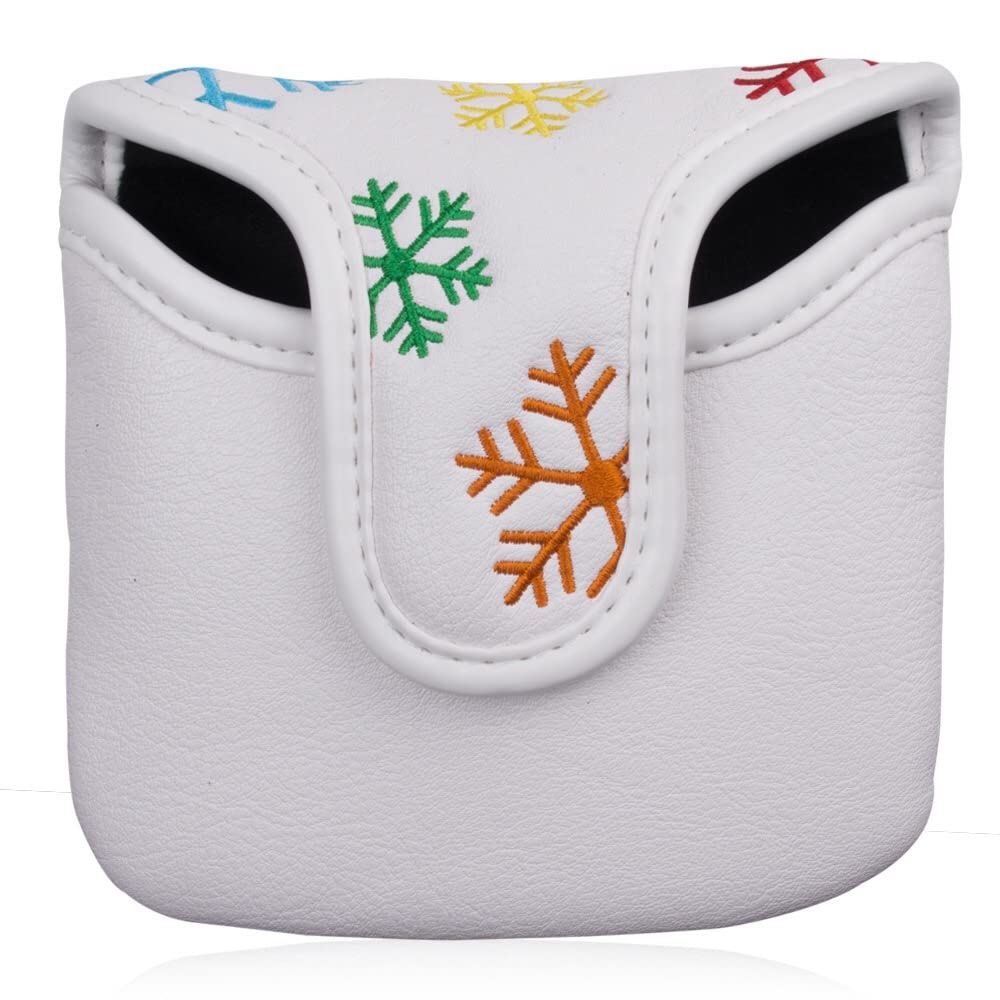 Snow Flower Golf Wood Headcover for 440cc and 460cc Utility and Putter Waterproof for Mallets and Includes Conversion Snow Flower Single Item Square