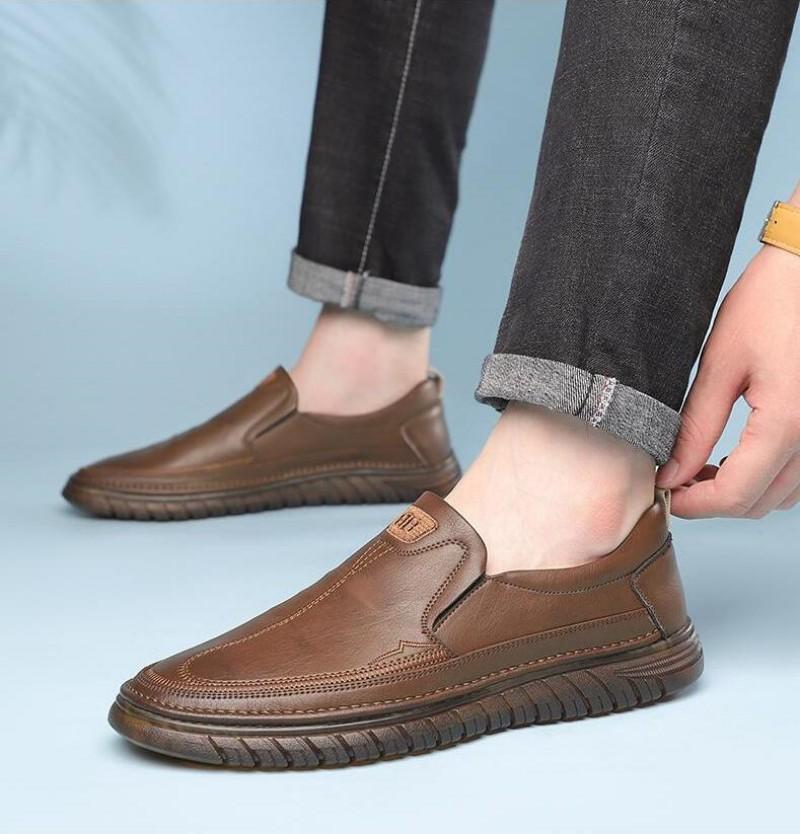 Модные кожаные туфли ручной работы — фото 4