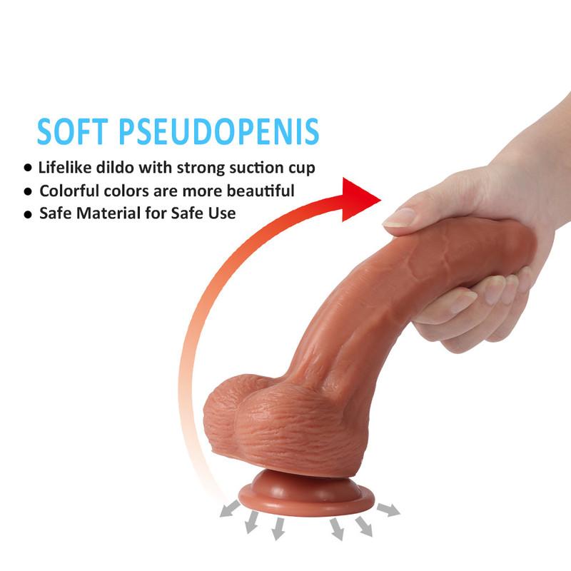 Realistischer künstlicher Penis, körpersicheres Material, riesiger Penis, verwendet für vaginale G-Punkt- und Analspiele